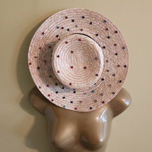 Jeweled straw hat